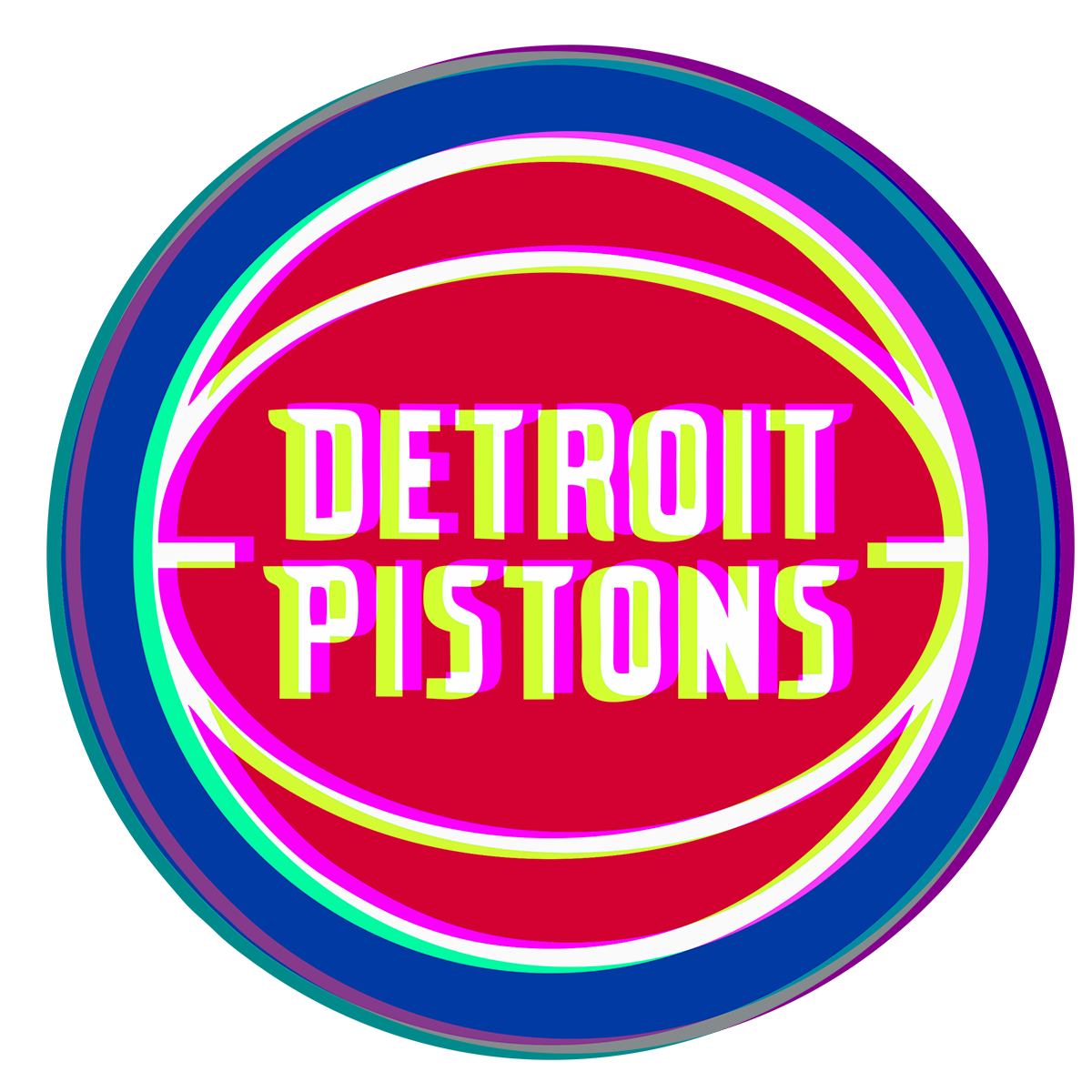 Phantom Detroit Pistons logo iron on paper